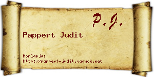 Pappert Judit névjegykártya